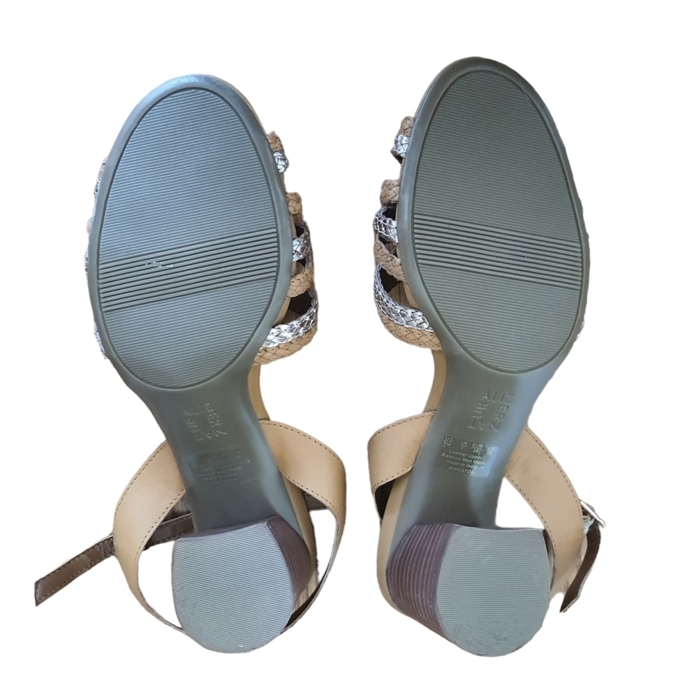 NATURALIZER Kingston Braided Block Heel Sandal, Size 9M, Tan Mutli - Picture 4 of 9